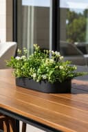 VIVANNO Pflanzschale Fiberglas Anthrazit Matt 35x20x5 cm Bild 1