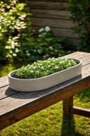 VIVANNO Pflanzschale SOLENA Betongrau Fiberglas Bild 1