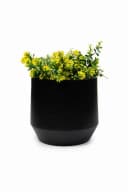 VIVANNO Blumentopf Fiberglas NEXORA Rund - Schwarz Matt Bild 3