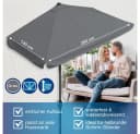 EASYmaxx Sonnenschirm rechteckig Grau mit Handkurbel Bild 3