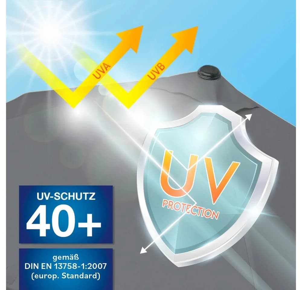 EASYmaxx Sonnenschirm rechteckig Grau mit Handkurbel - Bild 4