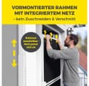 EASYmaxx Moskitonetz Magic Fit Weiß Teleskop-Schwingtür Bild 4