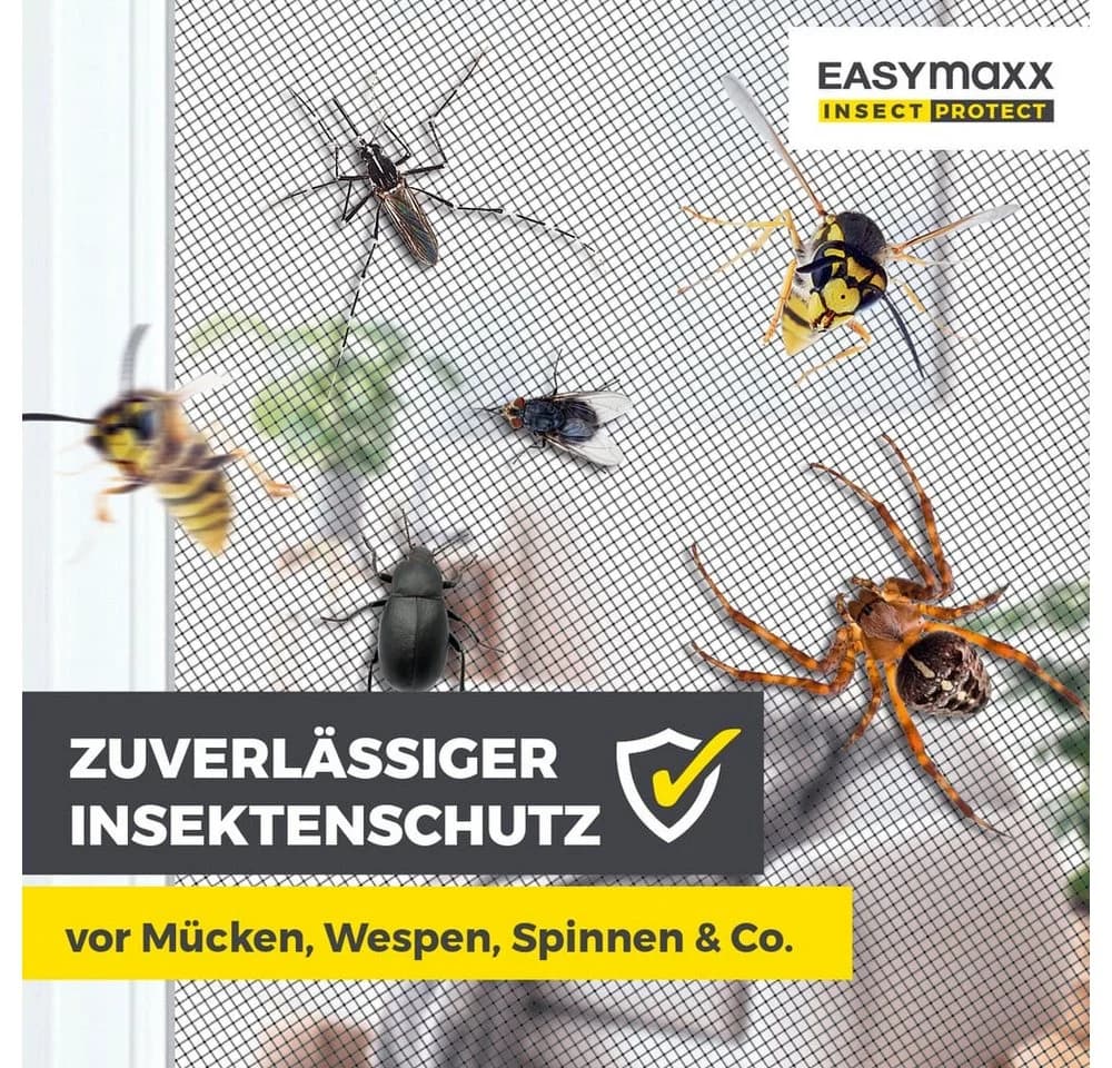 EASYmaxx Moskitonetz Magic Fit Weiß Teleskop-Schwingtür - Bild 5