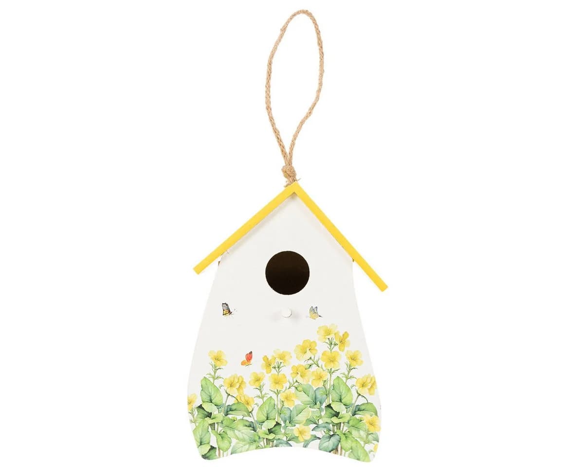 Viana Vogelhaus Deko Holz Blumenmuster - Bild 5