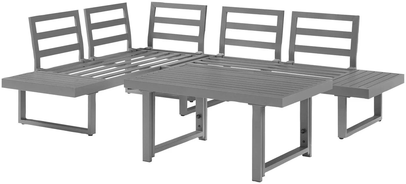 Gartenlounge-Set KONIFERA Hamburg Grau Aluminium - Bild 5