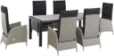 KONIFERA Garten-Essgruppe Alva 7-tlg. Schwarz/Natur Aluminium Polyrattan Bild 3