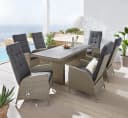 KONIFERA Garten-Essgruppe Brisbane 13tlg. Grau/Braun Polyrattan Bild 2