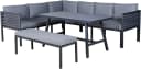 KONIFERA Gartenlounge-Set 14-tlg. Ecklounge Edessa Grau Aluminium Bild 1