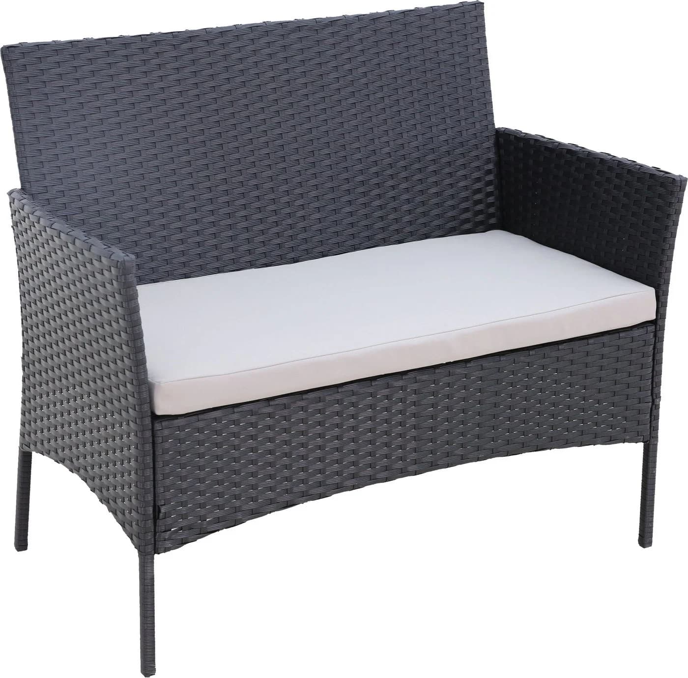 Konifera Gartenlounge-Set 7-tlg. Balkonset Palma Schwarz/Beige - Bild 5