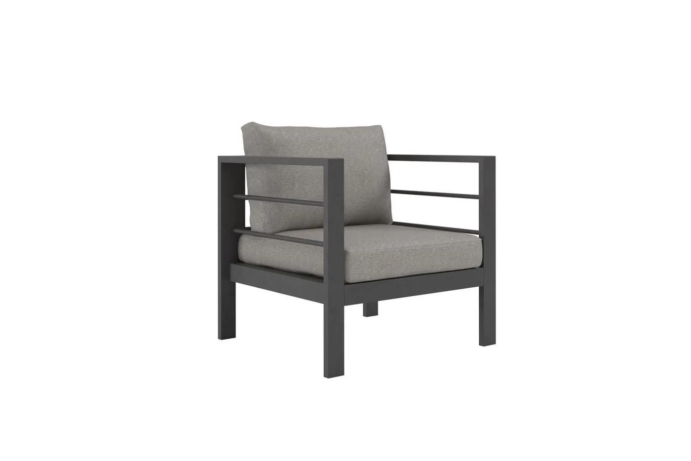 Konifera Gartenlounge-Set New Jersey Schwarz Grau Aluminium - Bild 5