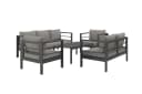 KONIFERA Gartenlounge-Set New Jersey 7-tlg. Schwarz/Grau Aluminium Bild 1