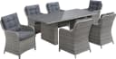 KONIFERA Garten-Essgruppe Menorca 19-tlg. Grau Polyrattan Aluminium Bild 1