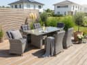 KONIFERA Garten-Essgruppe Menorca 19-tlg. Grau Polyrattan Aluminium Bild 2