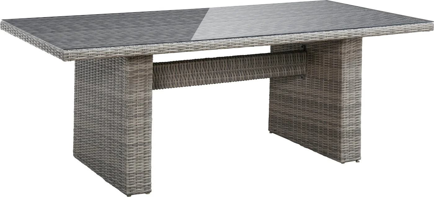 KONIFERA Garten-Essgruppe Menorca 19-tlg. Grau Polyrattan Aluminium - Bild 4