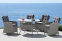 Konifera Garten-Essgruppe Menorca Grau 13-tlg. Polyrattan Aluminium Bild 2
