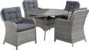Konifera Garten-Essgruppe Menorca Grau 13-tlg. Polyrattan Aluminium Bild 3