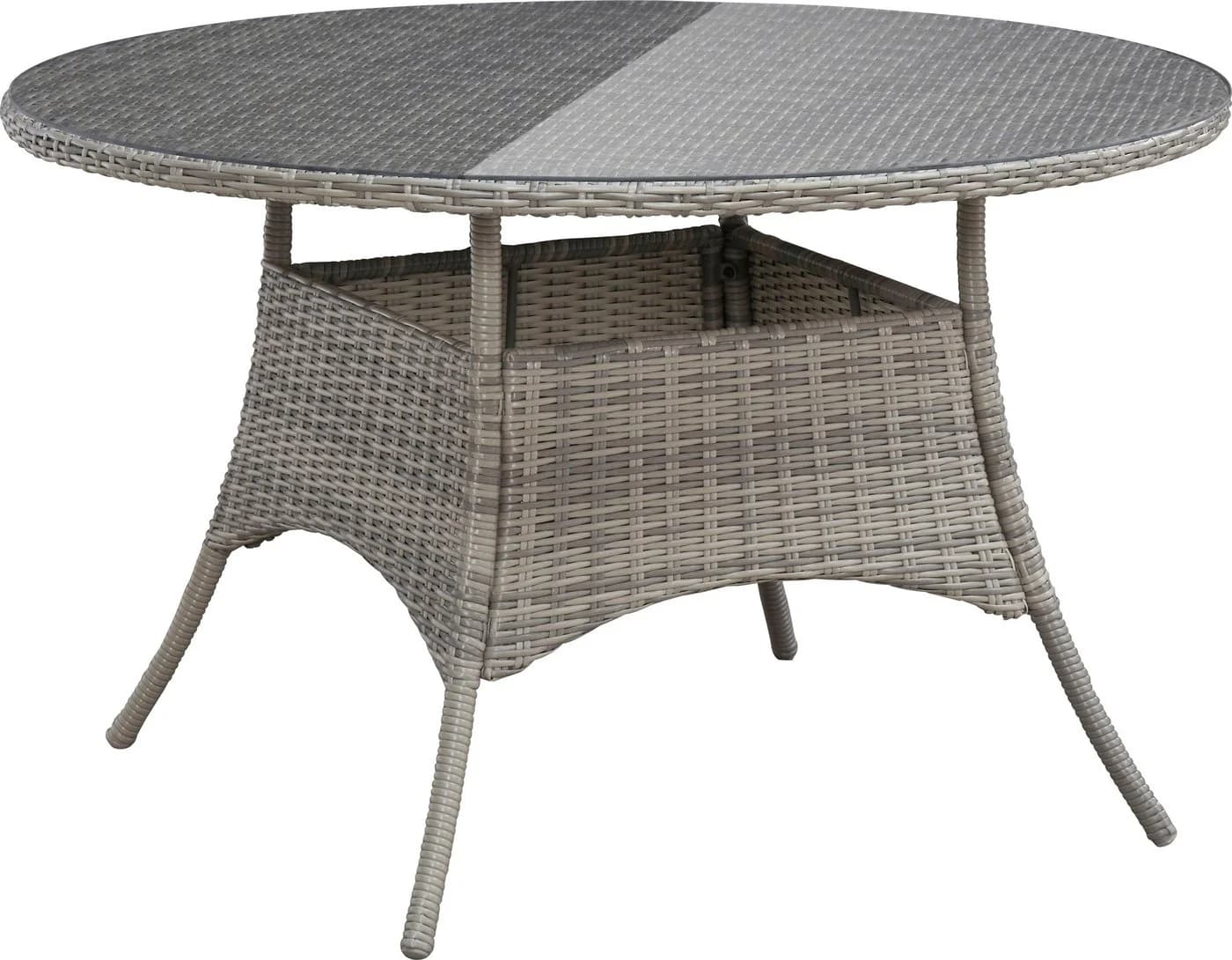 Konifera Garten-Essgruppe Menorca Grau 13-tlg. Polyrattan Aluminium - Bild 4