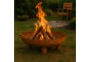 BBQ-Toro Feuerschale 60cm Stahl Rostoptik Dreibein Feuerstelle mit Griffen Bild 1