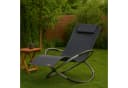 CampFeuer Gartenliege Relaxliege Anthrazit Klappbar Bild 1