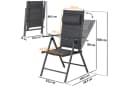 CampFeuer Klappstuhl Anthrazit 7-fach verstellbar Outdoor Gartenstuhl Bild 3