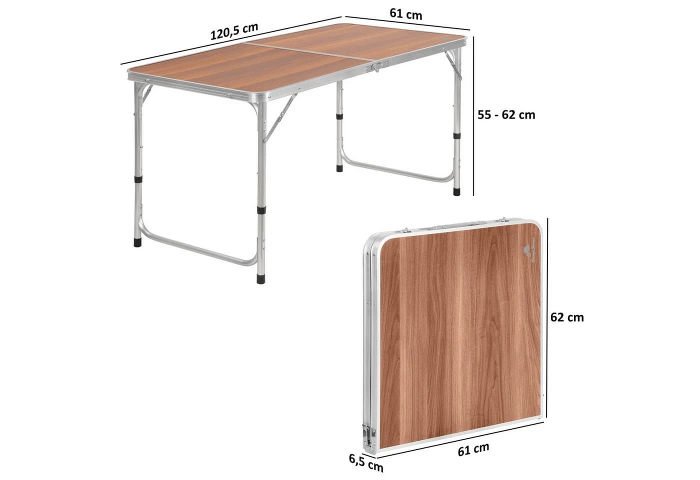 CampFeuer Campingtisch faltbar Aluminium höhenverstellbar - Bild 3