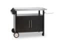 BBQ-Toro Grillwagen mit Arbeitsfläche und Stauraum Silber/Schwarz Bild 2
