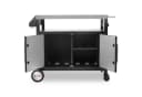 BBQ-Toro Grillwagen mit Arbeitsfläche und Stauraum Silber/Schwarz Bild 4