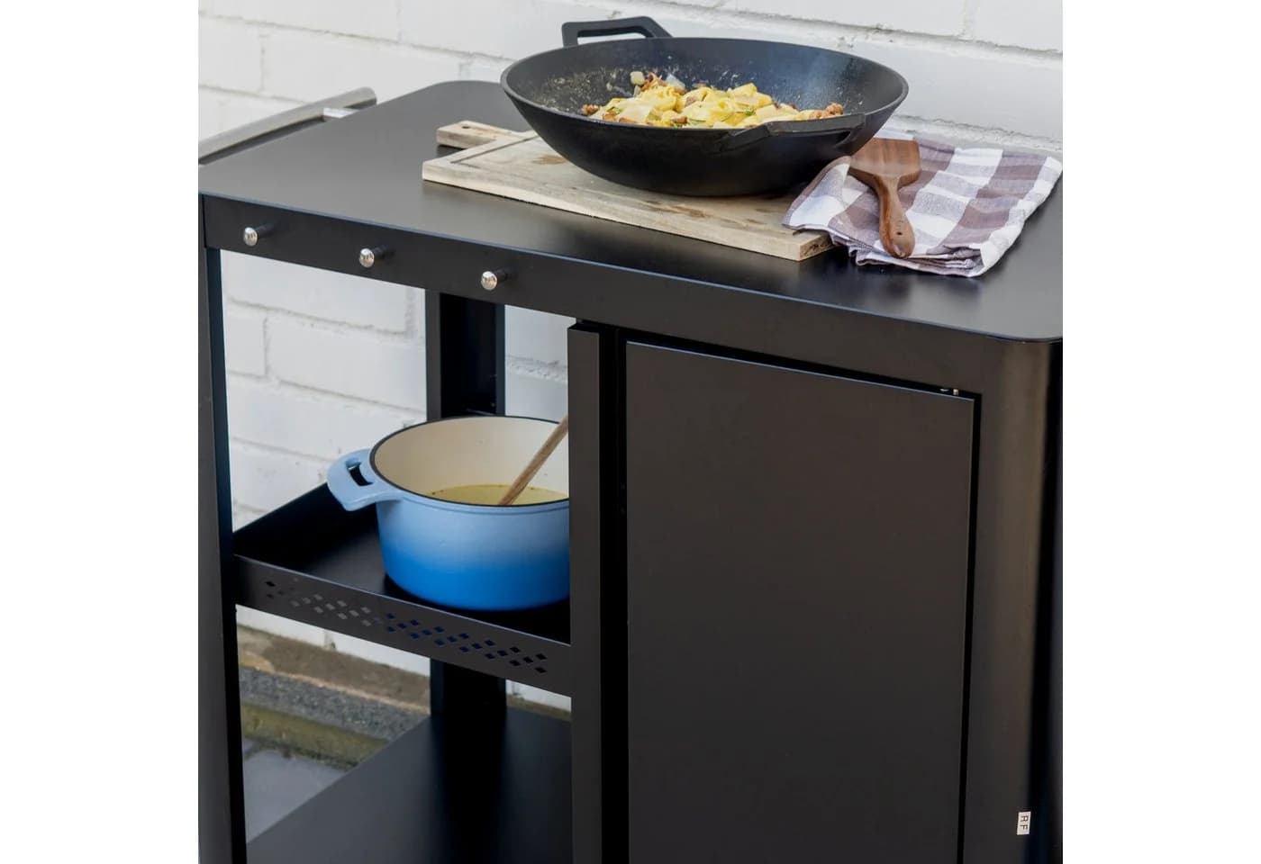 BBQ-Toro Grillwagen 95x50x80cm Schwarz