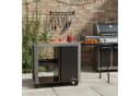 BBQ-Toro Grillwagen Silber mit Klapptisch und Stauraum Bild 1