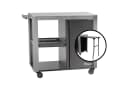BBQ-Toro Grillwagen Silber mit Klapptisch und Stauraum Bild 2