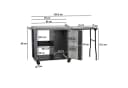 BBQ-Toro Grillwagen Silber mit Klapptisch und Stauraum Bild 3