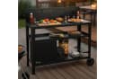 BBQ-Toro Grillwagen mit Windschutz und Rädern Schwarz Bild 1
