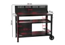 BBQ-Toro Grillwagen mit Windschutz und Rädern Schwarz Bild 3