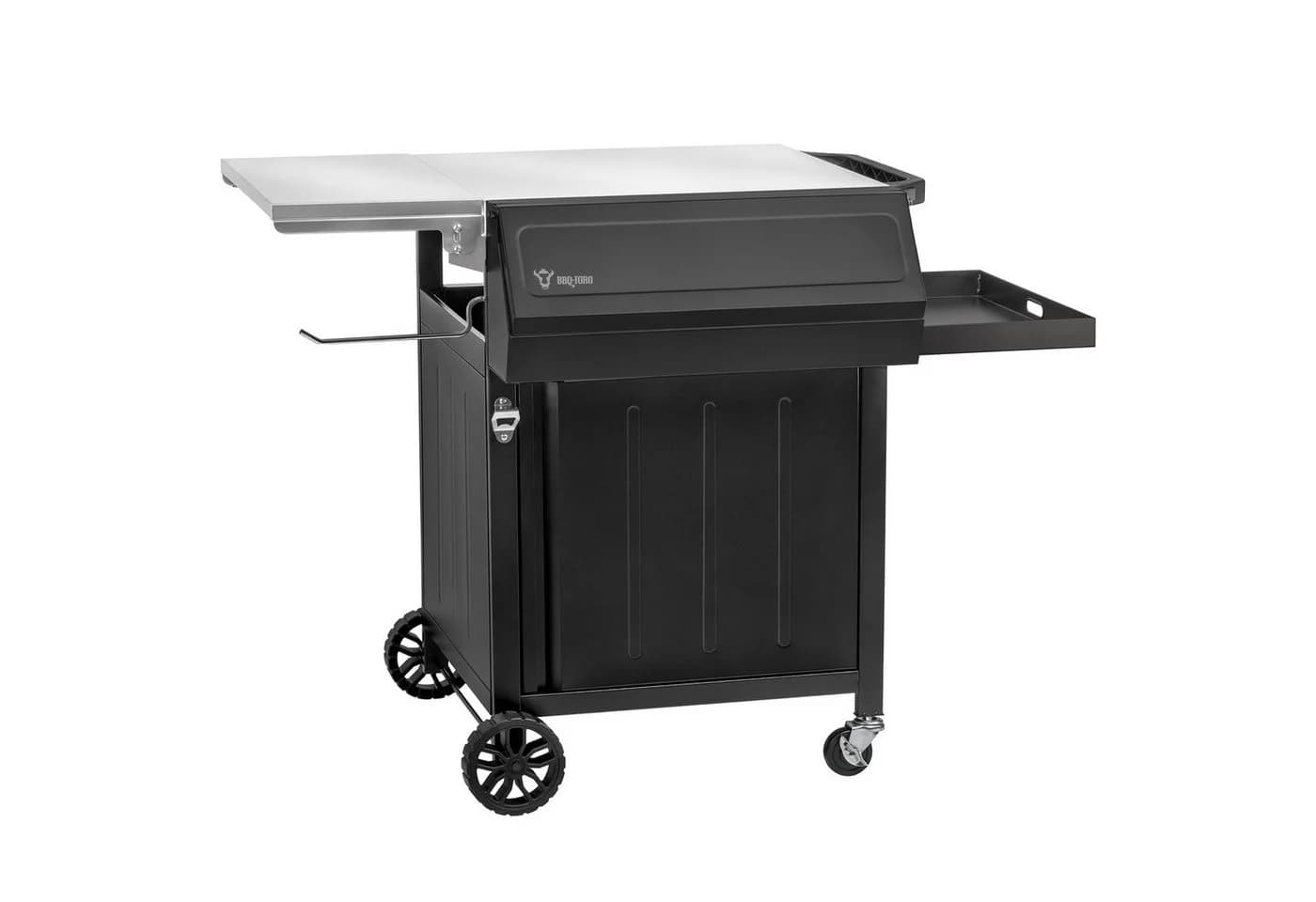 BBQ-Toro Grillwagen 100x73x91 cm Schwarz Grilltisch Beistelltisch - Bild 2