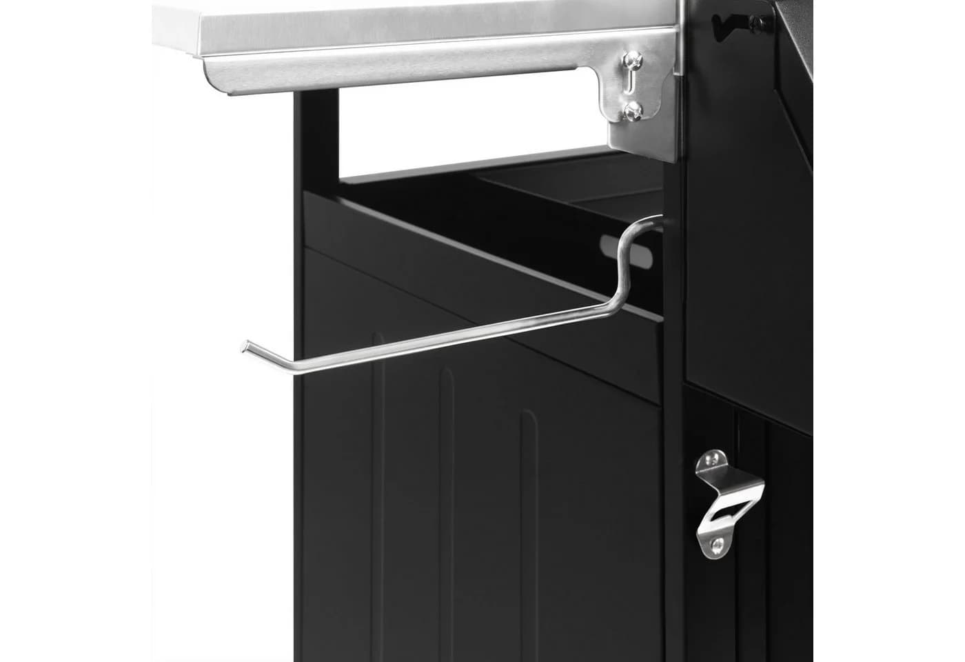 BBQ-Toro Grillwagen 100x73x91 cm Schwarz Grilltisch Beistelltisch - Bild 5