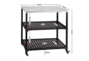 BBQ-Toro Grillwagen 80x80 cm Schwarz Bild 3