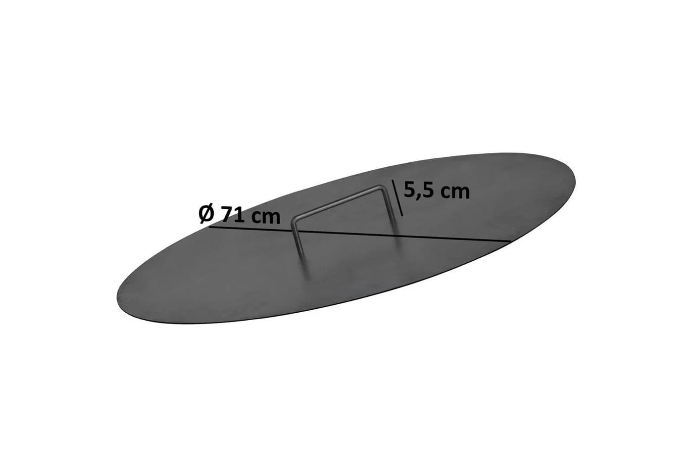 BBQ-Toro Feuerschalen-Deckel Schwarz für Ø 70 cm