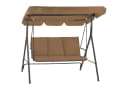 HinHocker Hollywoodschaukel 3-Sitzer Braun mit Sonnendach Bild 2