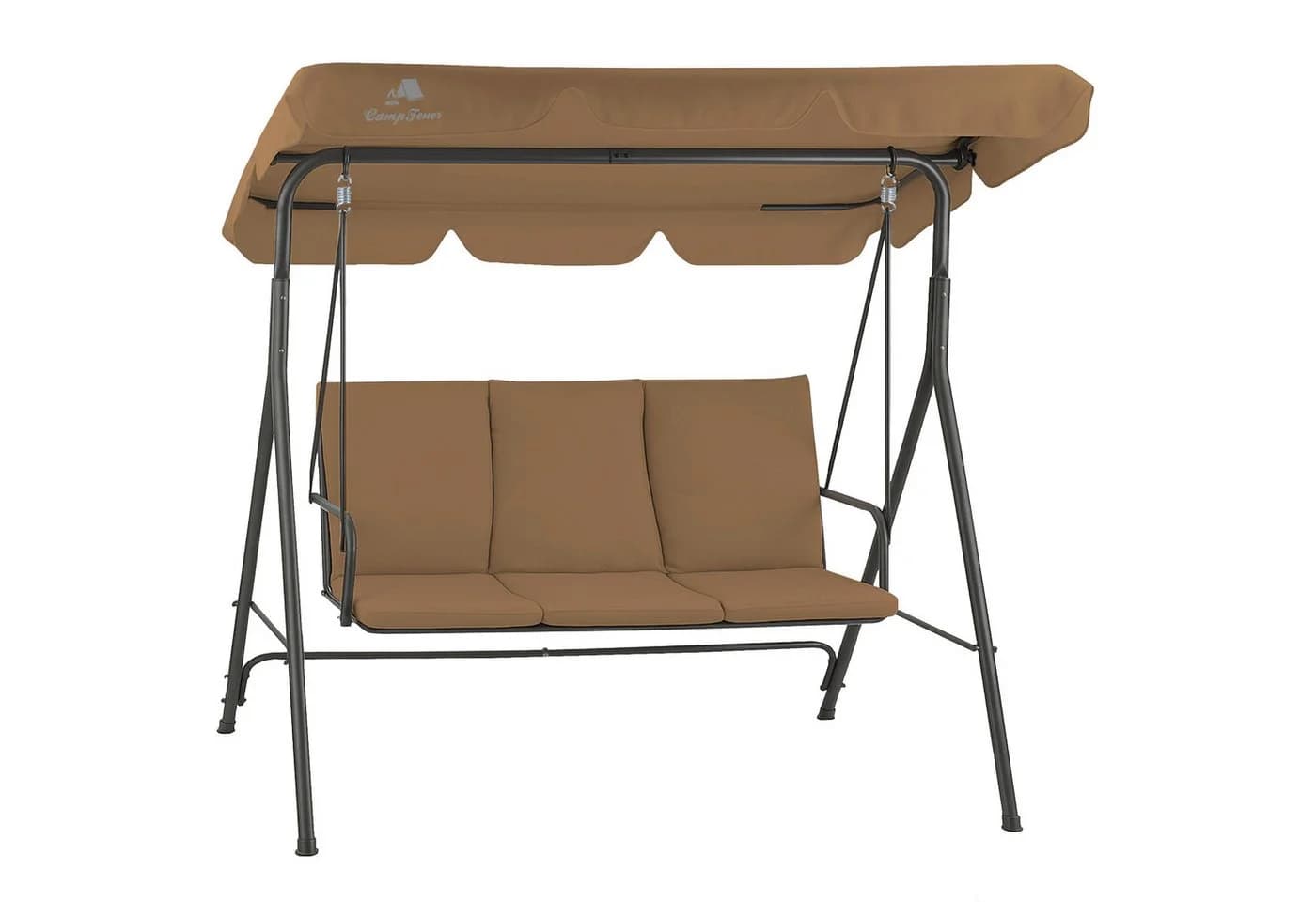 HinHocker Hollywoodschaukel 3-Sitzer Braun mit Sonnendach - Bild 2