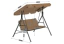 HinHocker Hollywoodschaukel 3-Sitzer Braun mit Sonnendach Bild 4