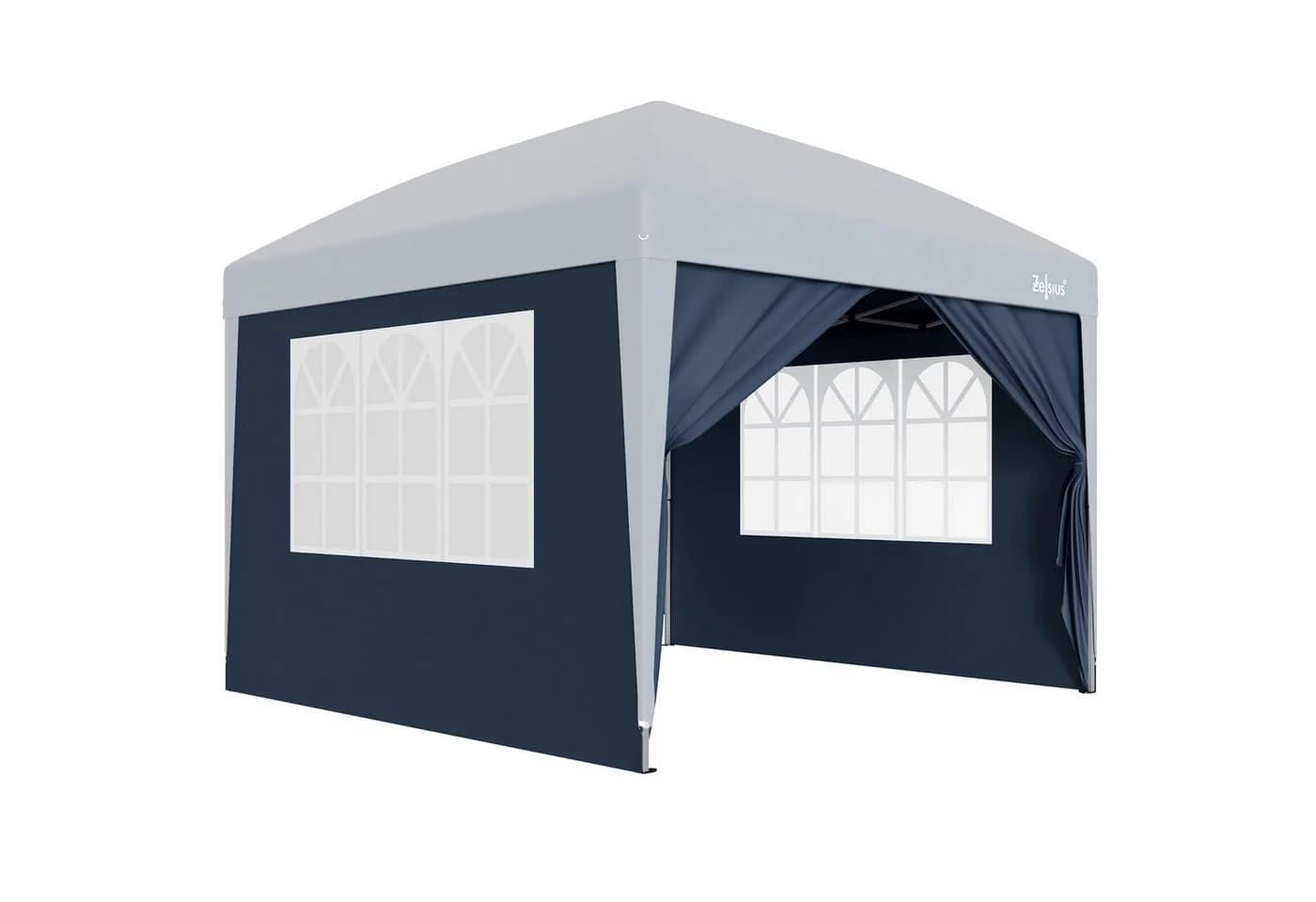 Zelsius Pavillon-Seitenteile 4-teilig Blau UV-Schutz UPF 30