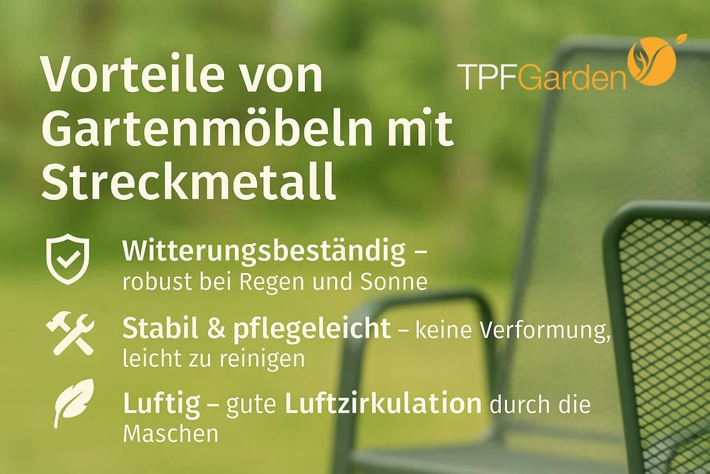 TPFGarden Gartentisch GLASGOW Anthrazit Streckmetall Bistrotisch - Bild 5