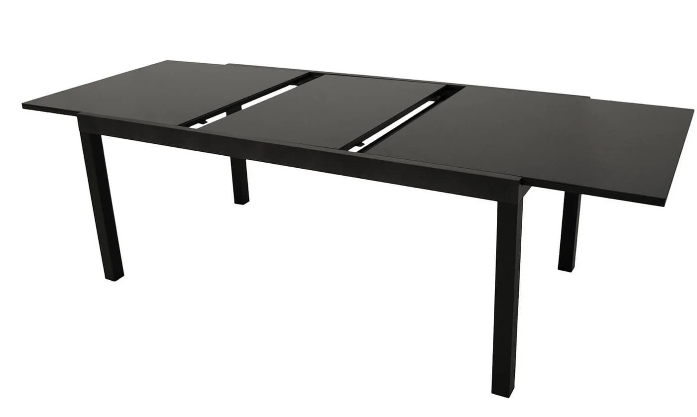 TPFGarden Gartentisch ASHFORD Ausziehbar Aluminium Schwarz - Bild 3