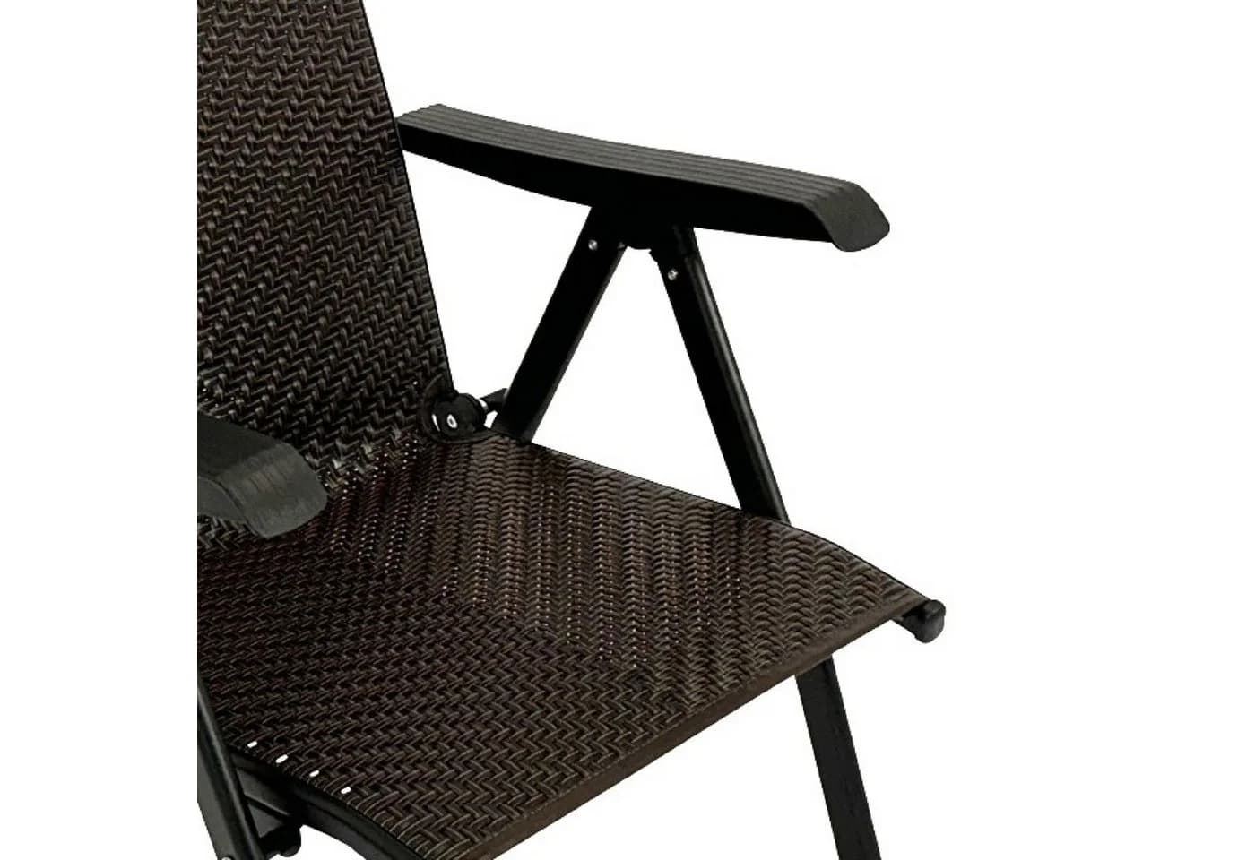 TPFGarden Klappsessel WASHINGTON 2er Set Braun Grau