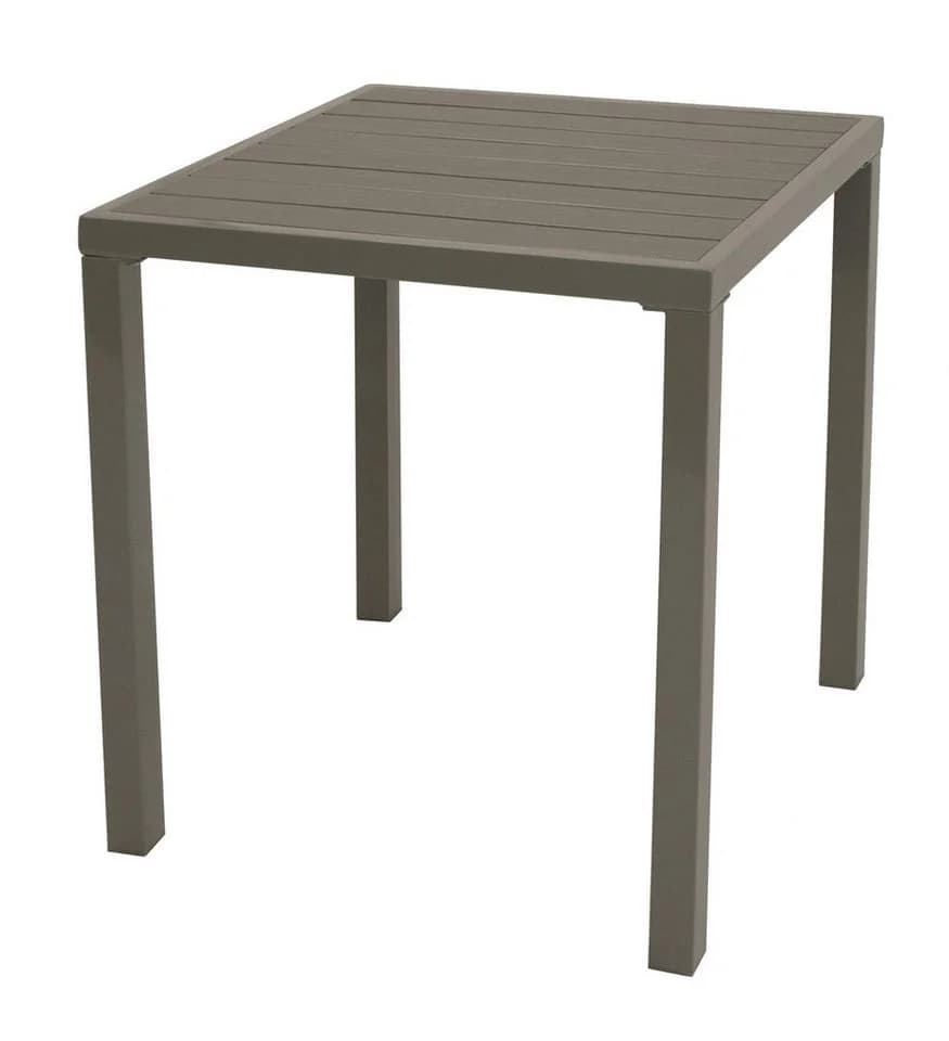 TPFGarden Gartentisch CORBY Grau Silber Stahl Kunstholz Bistrotisch - Bild 2