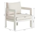 Dehner Gartenlounge-Set Altea 4-tlg. Creme Aluminium mit Kissen Bild 4