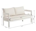 Dehner Gartenlounge-Set Altea 4-tlg. Creme Aluminium mit Kissen Bild 5