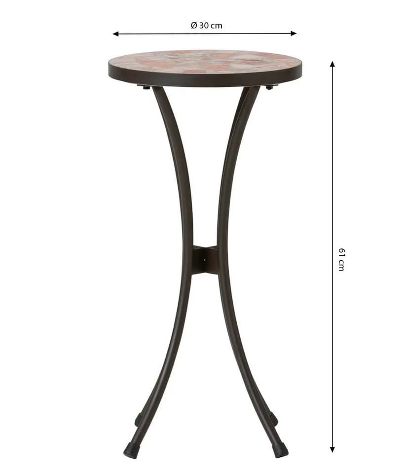 Dehner Blumenständer Mosaik Blumenhocker Chiara Terra-Rosé - Bild 4