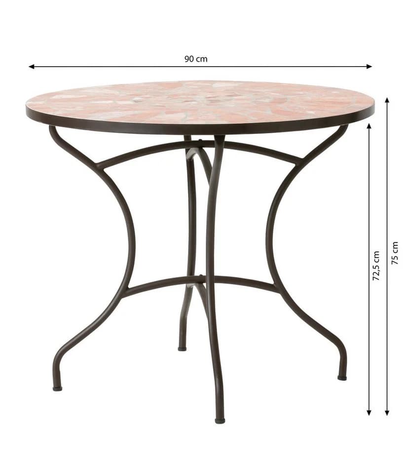 Dehner Mosaiktisch Chiara 4 Sitzplätze terra-rosé - Bild 5