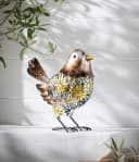 Dehner Gartenfigur Dekofigur Vogel Gelb Eisen Bild 1